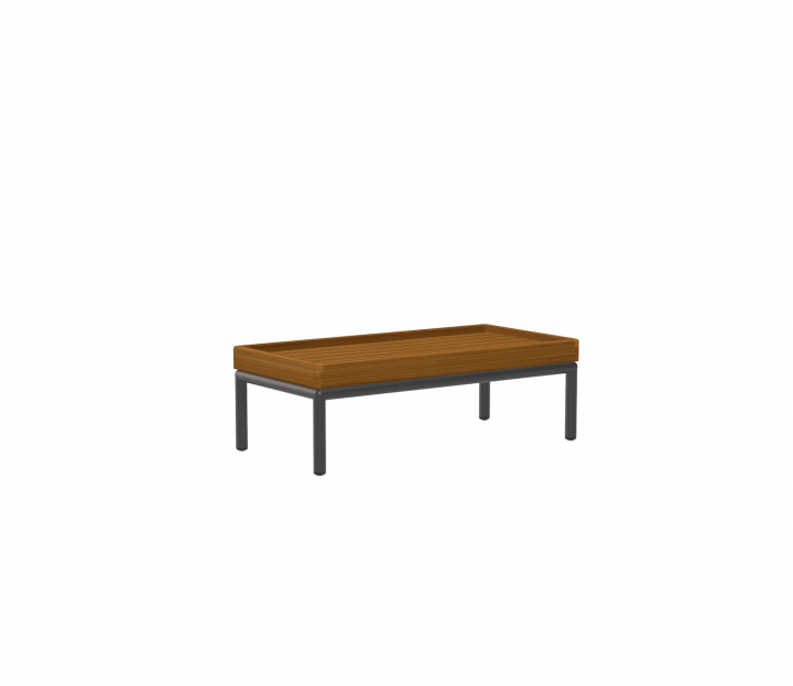 Level sidobord 40,5x81 cm - grå/bambu i gruppen Utemöbler / Grupper / Loungemoduler / Soffbord & Sidobord - Loungemoduler hos Sommarboden i Höllviken AB (12206-0351)