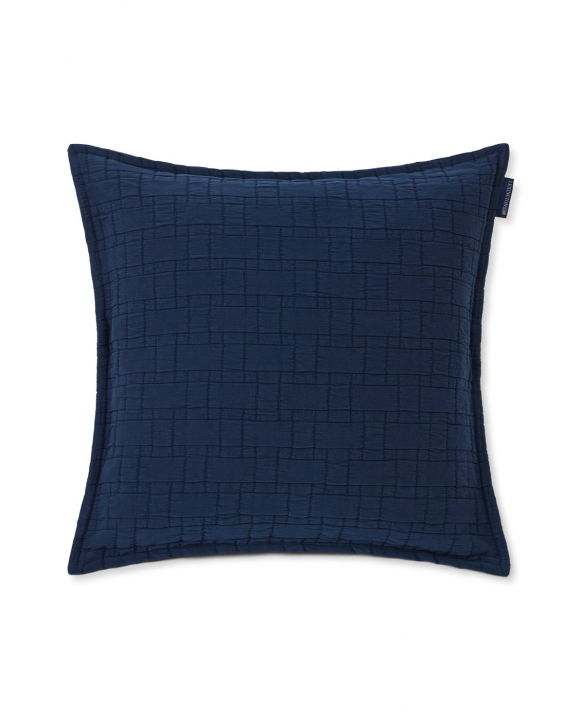 Basket structured cotton kudde - mörk blå i gruppen Inredning / Textilier / Kuddar & Plädar hos Sommarboden i Höllviken AB (12210118-5560-SH25)