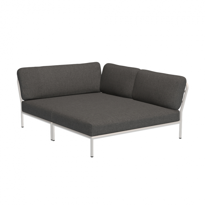 LEVEL Cozy hörn, höger - dark grey/muted white