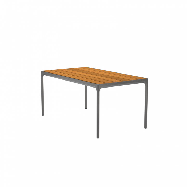 FOUR Matbord 160x90 Cm - Bamboo/dark Grey