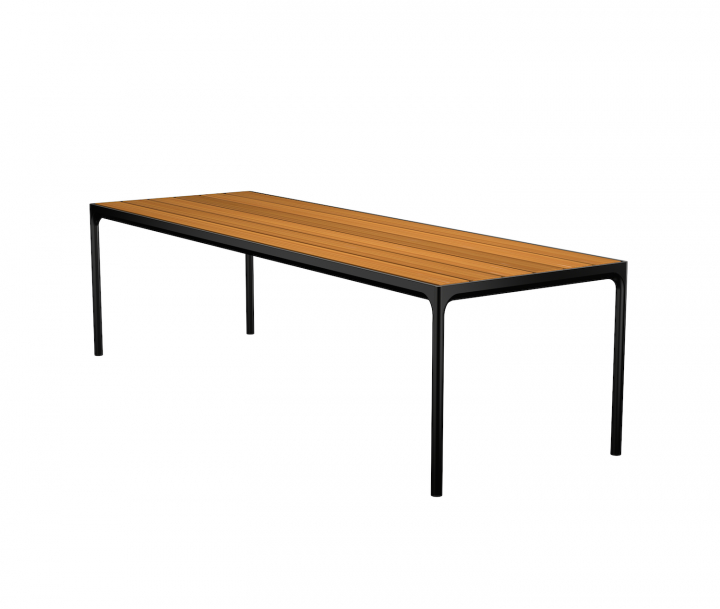 FOUR Matbord 270x90 Cm - Bamboo/black