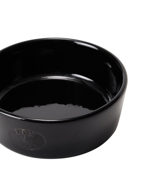 Terracotta mat-/vattenskål, large - black