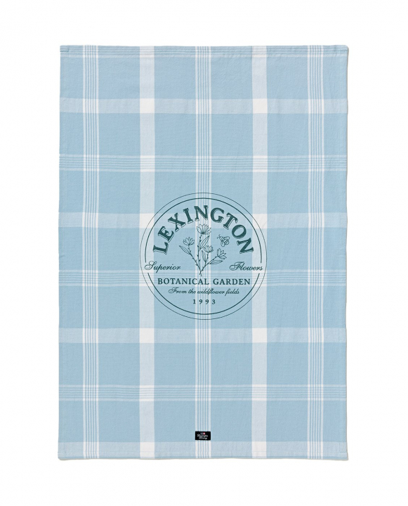Botanical Checked kökshandduk - blue/white