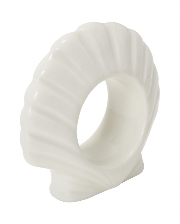 Shell servettring - white