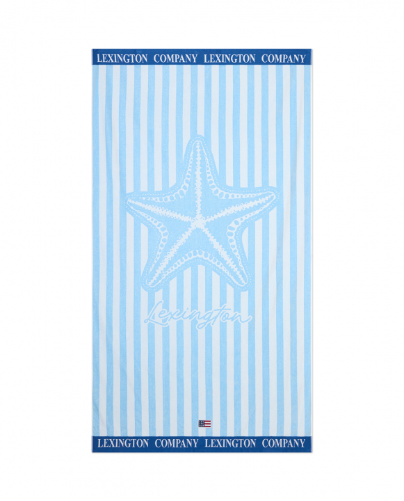 Summer Velour strandhandduk - blue/white