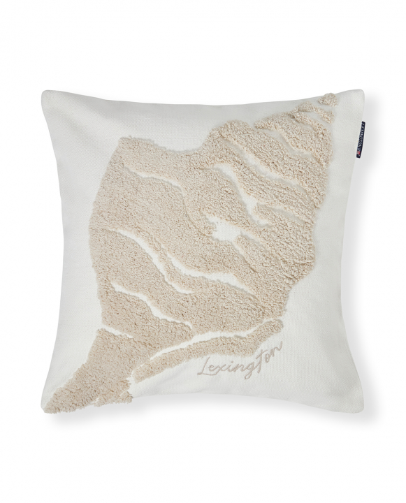 Shell tuftat kuddfodral - white/beige