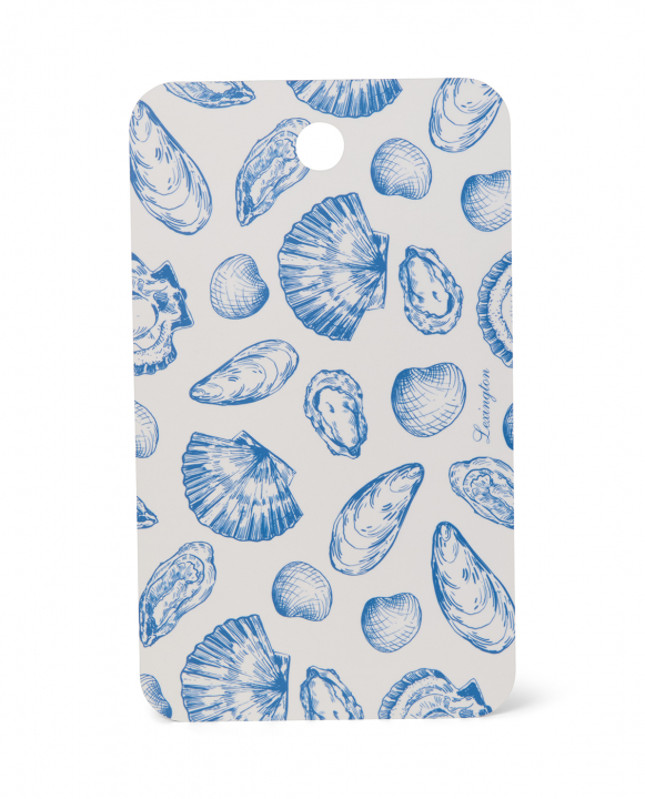 Skärbräda, laminerad dubbelsidig - white/blue