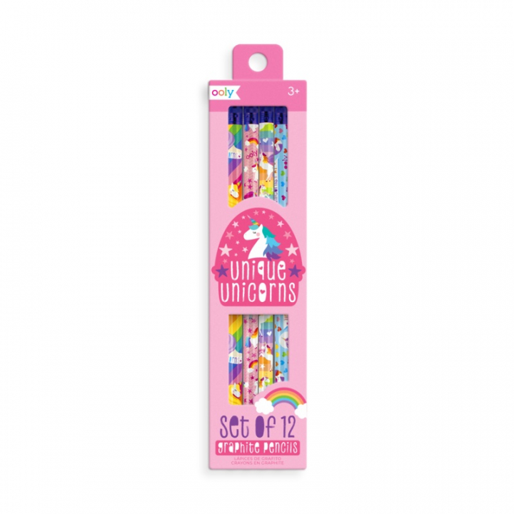 Unique Unicorn blyertspennor, 12-pack - multi