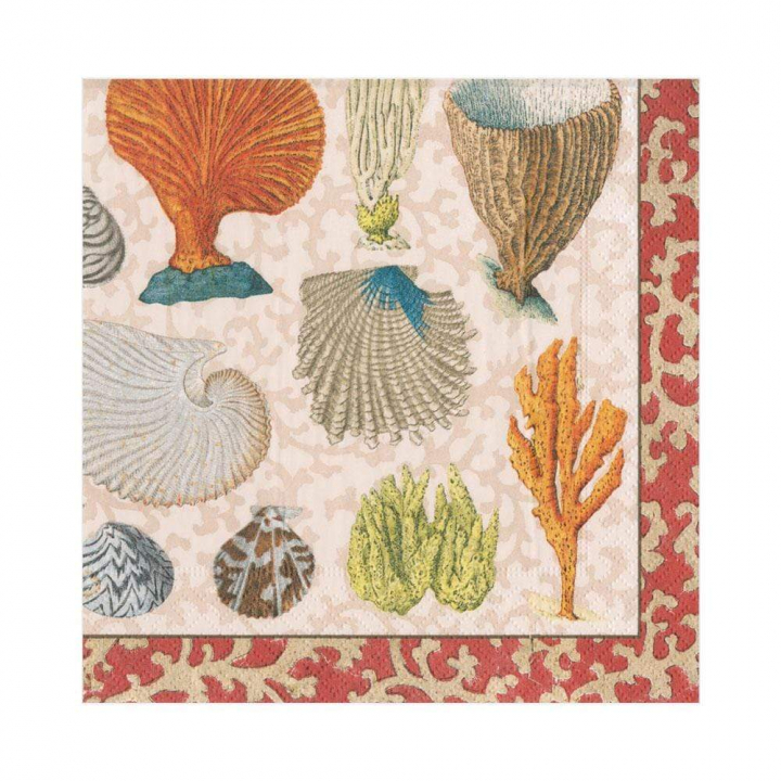 Coastal Curiosities servetter, 20-pack