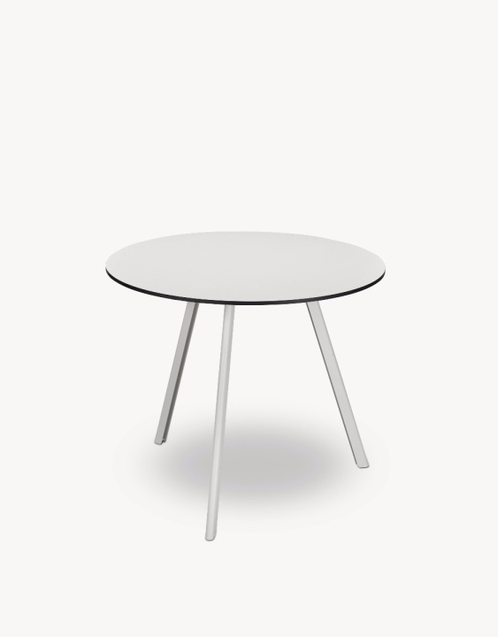 Overlap bord Ø 85 cm - silver vit i gruppen Utemöbler / Material / Rostfritt stål / Bord - Rostfritt stål hos Sommarboden i Höllviken AB (1392050)