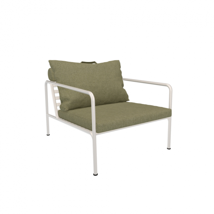 AVON loungefåtölj - leaf/muted white