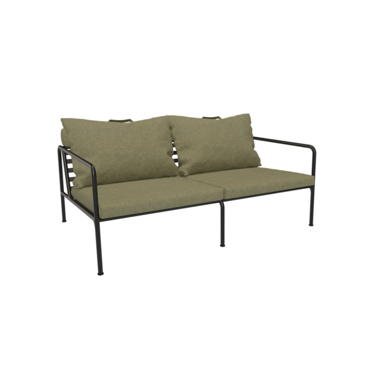 AVON 2-sits soffa - leaf/black