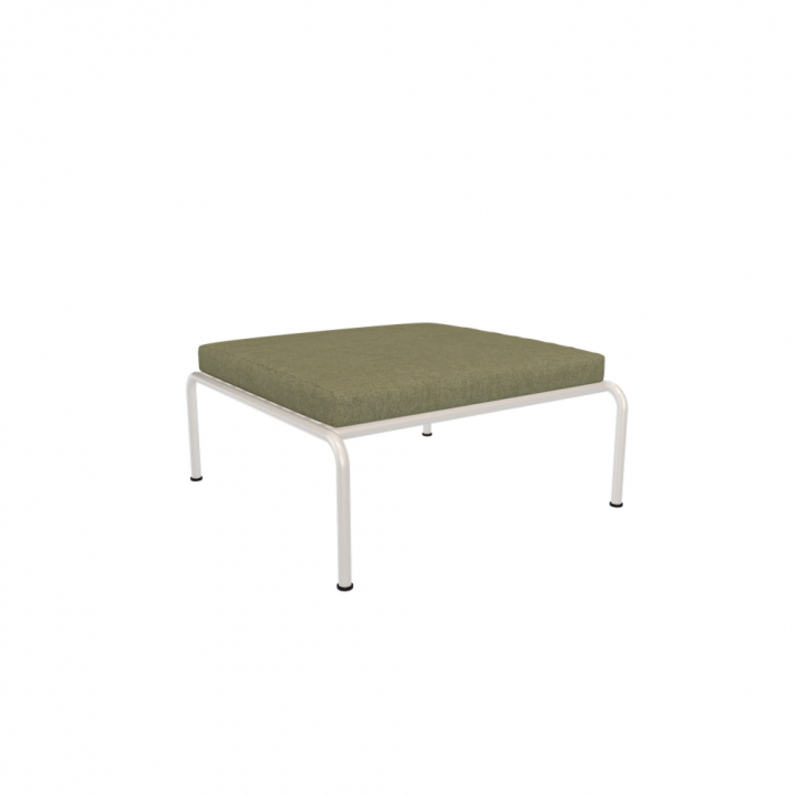 AVON ottoman - leaf/muted white