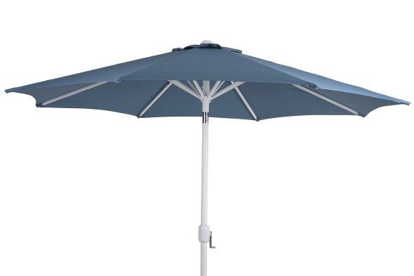 Cambre parasoll tiltbar Ø 3 m - vit/blå i gruppen Utemöbler / Solskydd / Parasoller hos Sommarboden i Höllviken AB (1490-50-11)