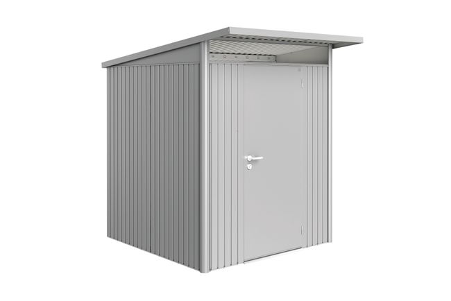 AvantGarde trädgårdsskjul A1 standarddörr - metallic silver