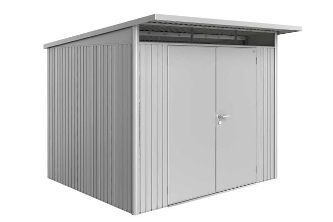 AvantGarde Trädgårdsskjul, Storlek A6, Dubbeldörr - Metallic Silver