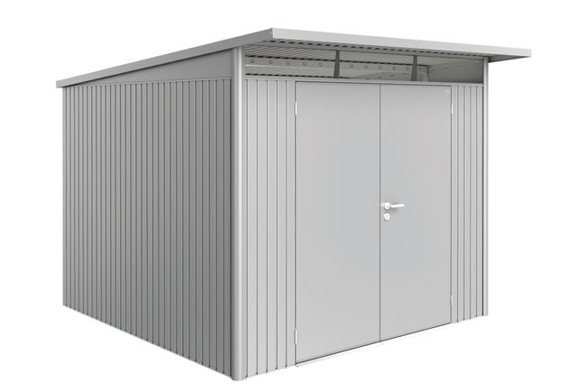 AvantGarde Trädgårdsskjul, Storlek A7, Dubbeldörr - Metallic Silver
