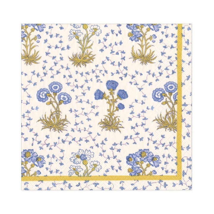 Blue Semis de Fleurs servetter, 20-pack