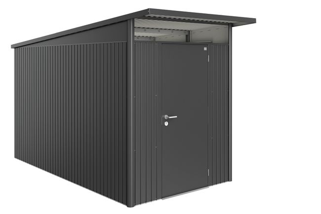 AvantGarde Trädgårdsskjul, Storlek A4, Standarddörr - Metallic Mörkgrå