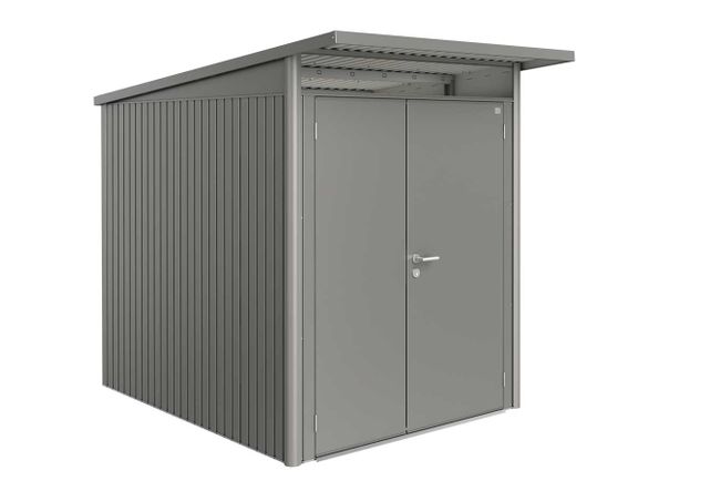 AvantGarde Trädgårdsskjul, Storlek A2, Dubbeldörr Smal - Metallic Kvar