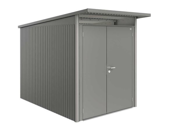 AvantGarde Trädgårdsskjul, Storlek A3, Dubbeldörr Smal - Metallic Kvar