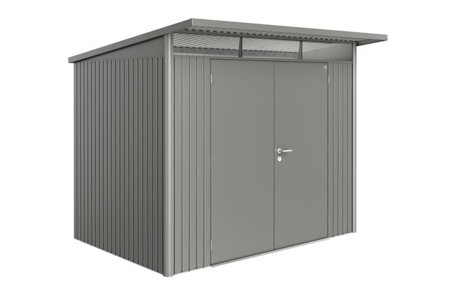 AvantGarde Trädgårdsskjul, Storlek A5, Dubbeldörr - Metallic Kvarts - Gr