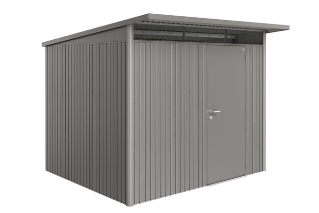 AvantGarde Trädgårdsskjul, Storlek A6, Standarddörr Metallic Kvarts - Gr