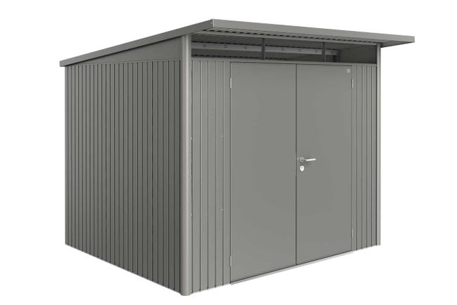 AvantGarde Trädgårdsskjul, Storlek A6, Dubbeldörr - Metallic Kvarts - Gr