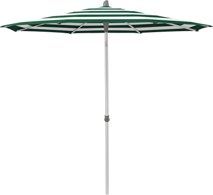 Alu-Smart parasoll Ø2 m - green stripe (tygkvalitet 5)