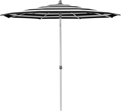 Alu-Smart parasoll Ø2 m - black stripe (tygkvalitet 5)