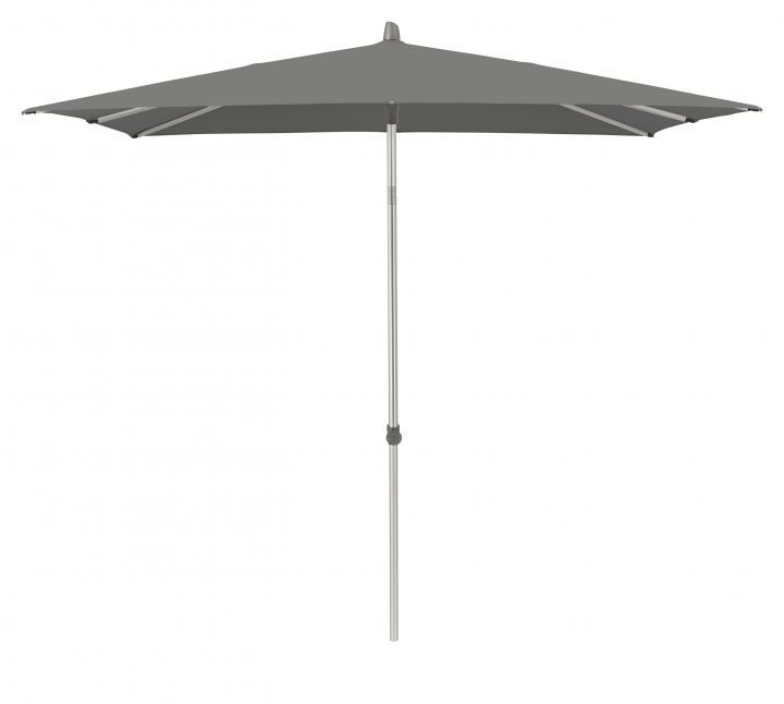 Alu-Smart parasoll 2,4x,2,4 m - stone grey (tygkvalitet 2)