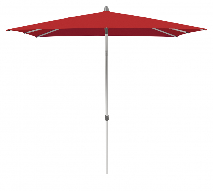 Alu-Smart parasoll 2,4x2,4 m - carmine (tygkvalitet 4)