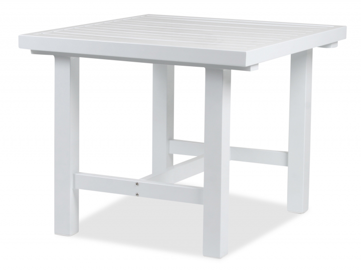 Bord aluminium 85x80 cm - vit