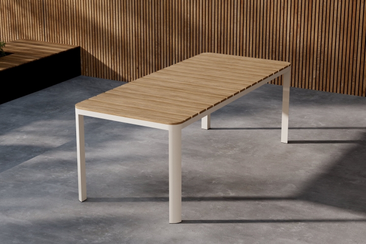 Etna matbord 210x90 H73 cm  beige/aintwood