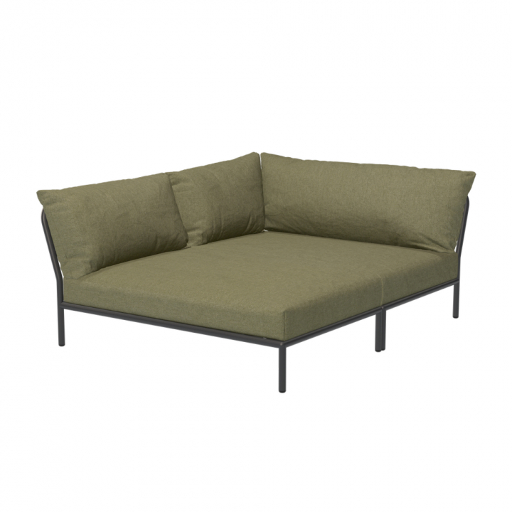 LEVEL 2 Cozy hörn, vänster - leaf/dark grey