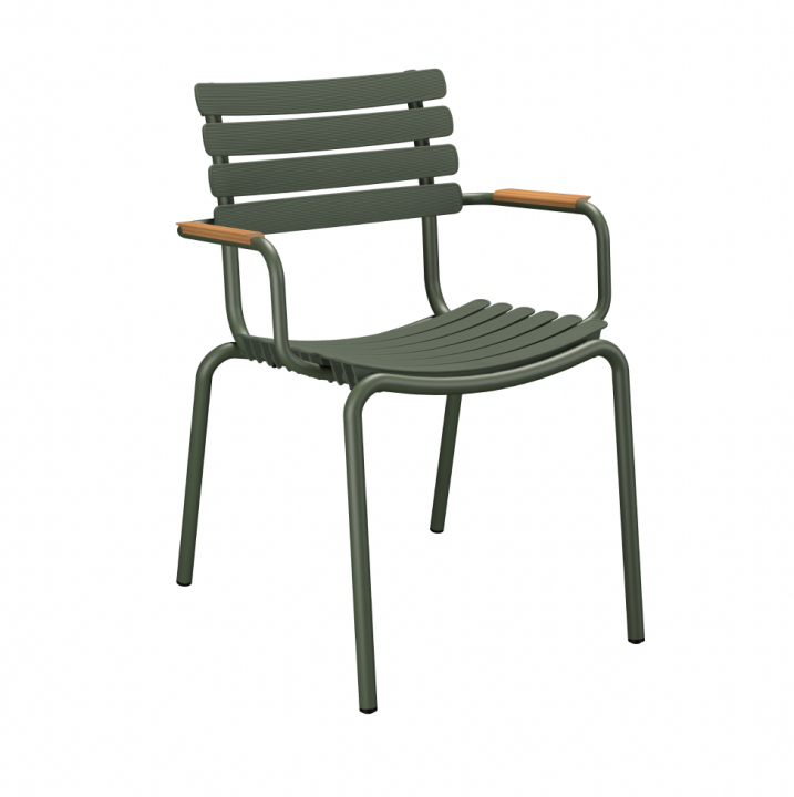 ReCLIPS karmstol - olive green/bamboo