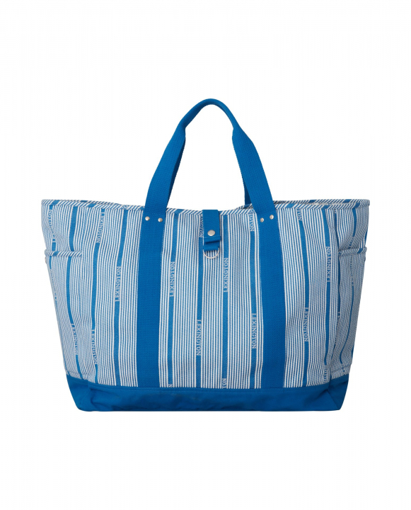 Madison Organic Cotton Jacquard Strandväska - Blue Stripe