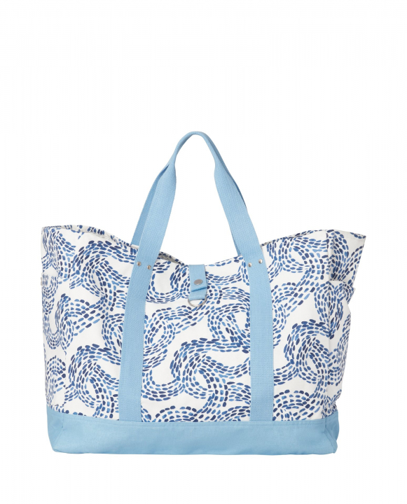 Madison Organic Cotton Printed Family Strandväska - Blue Print