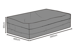 Möbelskydd matgrupp 390x155xH80 cm, andas - svart