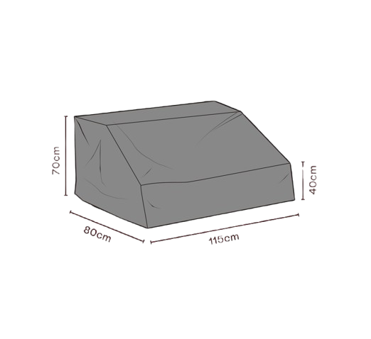 Möbelskydd Upper 2-sits mittdel 115x80xH70/40 cm, andas - svart