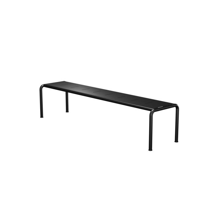 AVANTI bänk, large - black alu/black