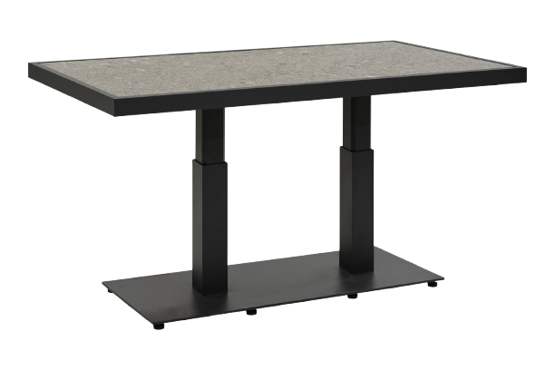Scale soffbord höj- och sänkbart 140x85 H49-73 cm - svart/grey keramik