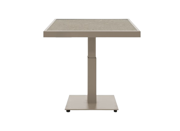 Scale soffbord höj- och sänkbart 85x85 H49-73 cm - khaki/greish kerami