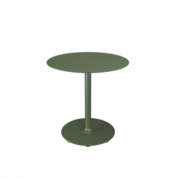 PICO cafébord Ø 74 cm, rund bas - olive green