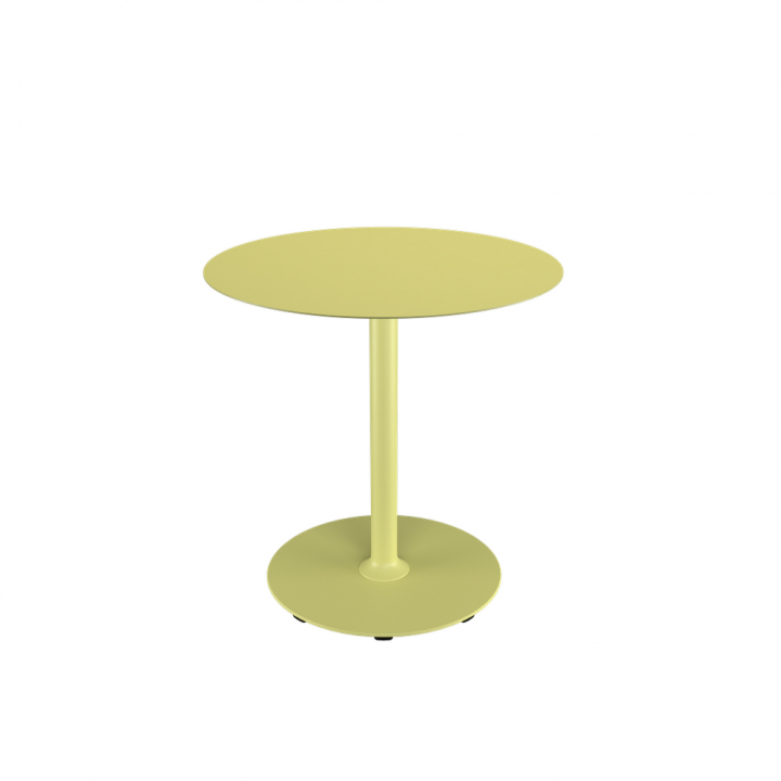 PICO cafébord Ø 74 cm, rund bas - lemon zest