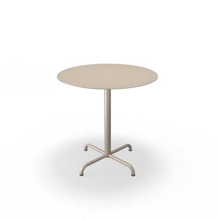 PICO cafébord Ø 74 cm, 4 ben bas - beige