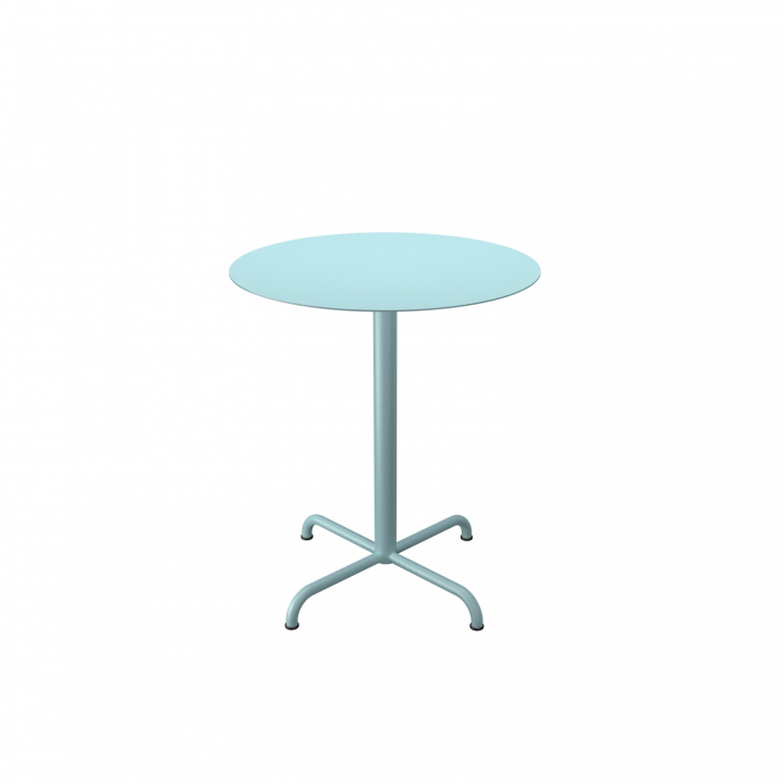 PICO cafébord Ø 74 cm, 4 ben bas - ice blue