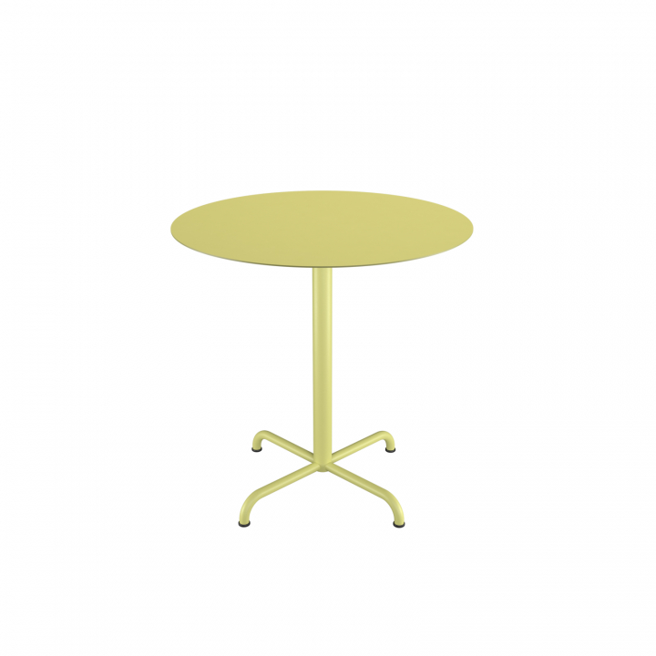 PICO cafébord Ø 74 cm, 4 ben bas - lemon zest