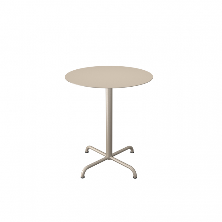 PICO cafébord Ø 64 cm, 4 ben bas - beige