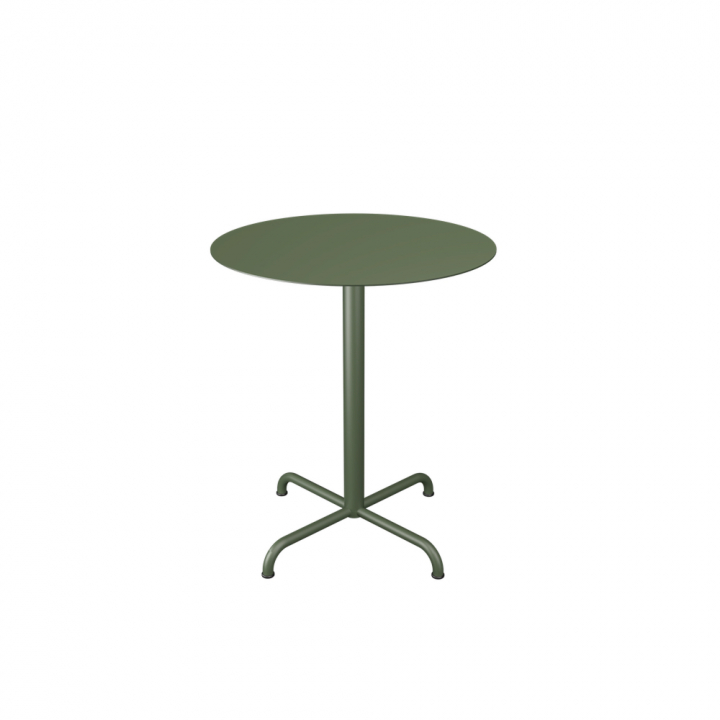 PICO cafébord Ø 64 cm, 4 ben bas - olive green
